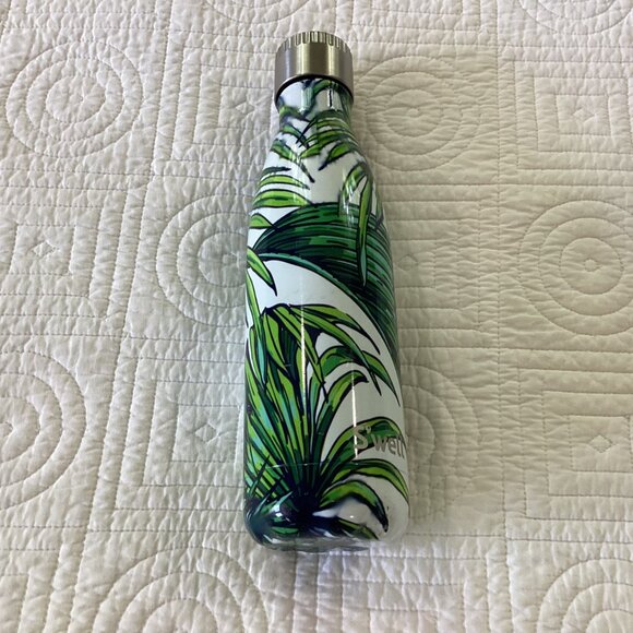 SWell Stainless Steel Insulated Water Bottle Palm Leaf Print 17 Oz - Picture 2 of 8